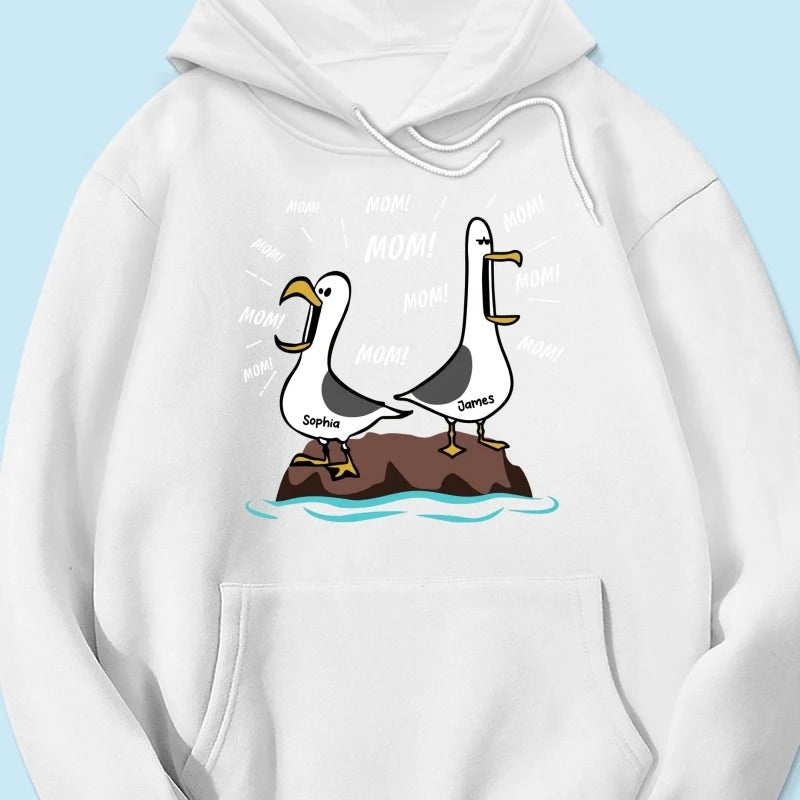 Seagull Mom Mom Mom Custom Name - Personalized Shirt - Funny Mother's Day Gift For Mom