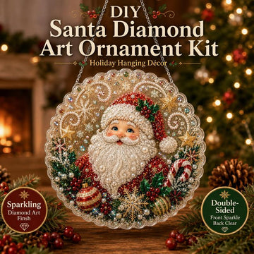 20X20CM Diamond Painting 3d Mixed-sized Pearl Beads Christmas Pearl Suncatcher Kit For Diy Craft Metal Chain Festive Wall Decor