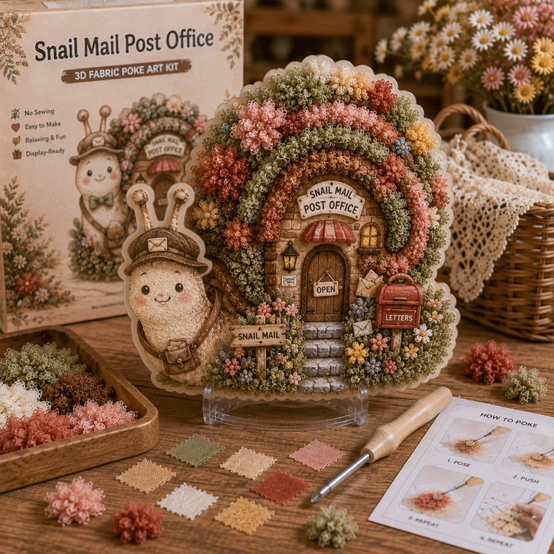 🏡 3D Seamless Textile Art Kit Fairy Village ✨