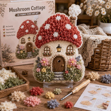 🏡 3D Seamless Textile Art Kit Fairy Village ✨