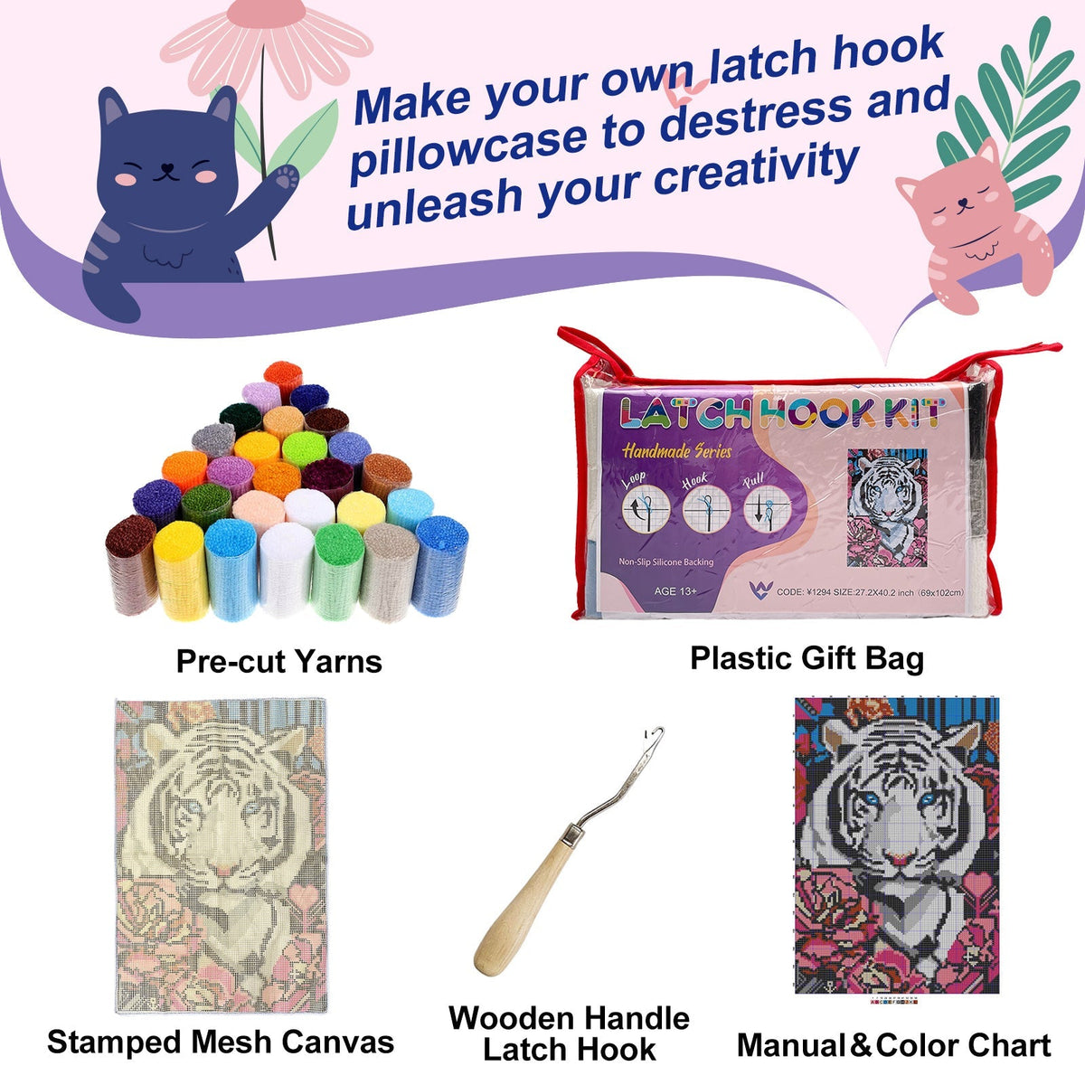 Dancing Dolphins Latch Hook Rug Kit