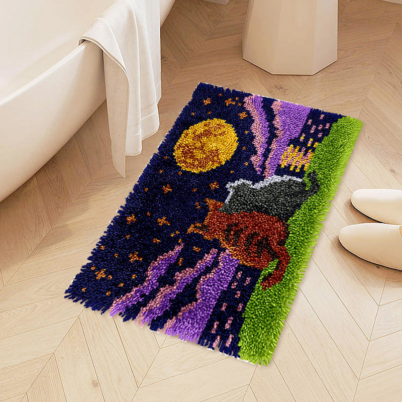 Stargazing Cats Latch Hook Rug Kit