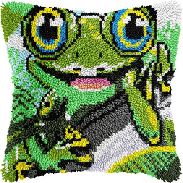 Naughty Frog Latch Hook Pillow Kit