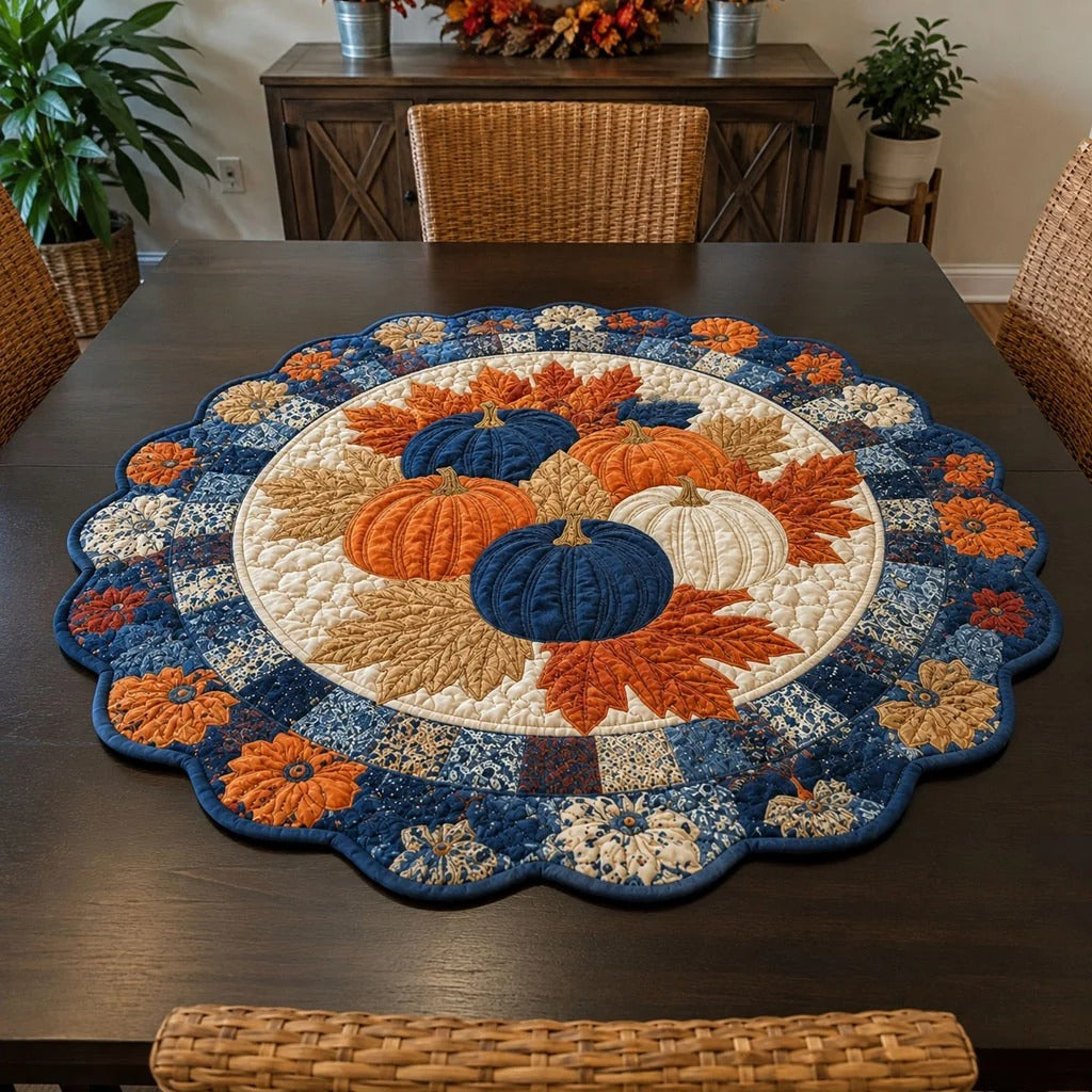 Autumn Garden Grace Custom Shape Quilted Table Topper SN0PT447