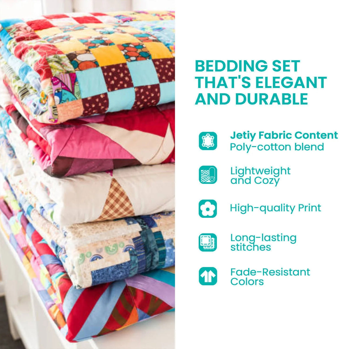 Santa Christmas Eve 3-Piece Quilted Bedding Set SN0DV155