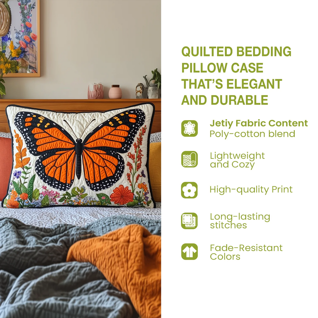 Wagon Trail Quilted Bedding Pillow Case NCU0QD044