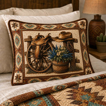 Wagon Trail Quilted Bedding Pillow Case NCU0QD044