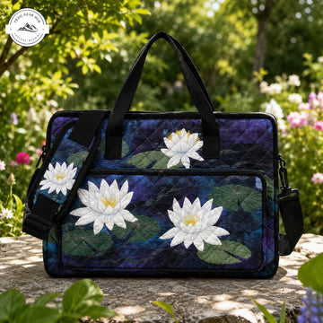 Water Lily Quilted Laptop Bag TN03
