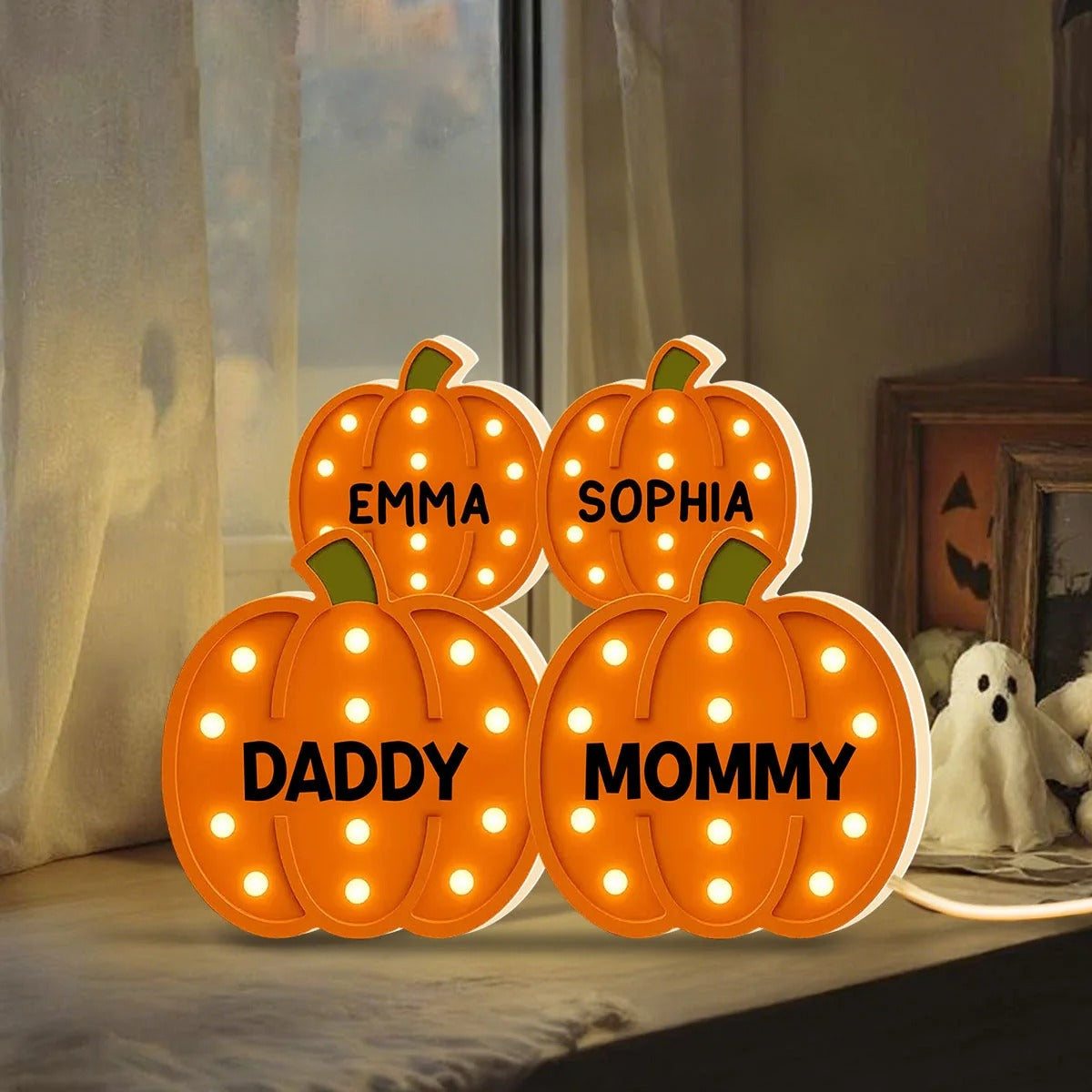 Personalized Our Little Pumpkins Halloween LED Light Box With Name Decor And Marquee Fall Texture Cozy Fall Vibe Home Decoration