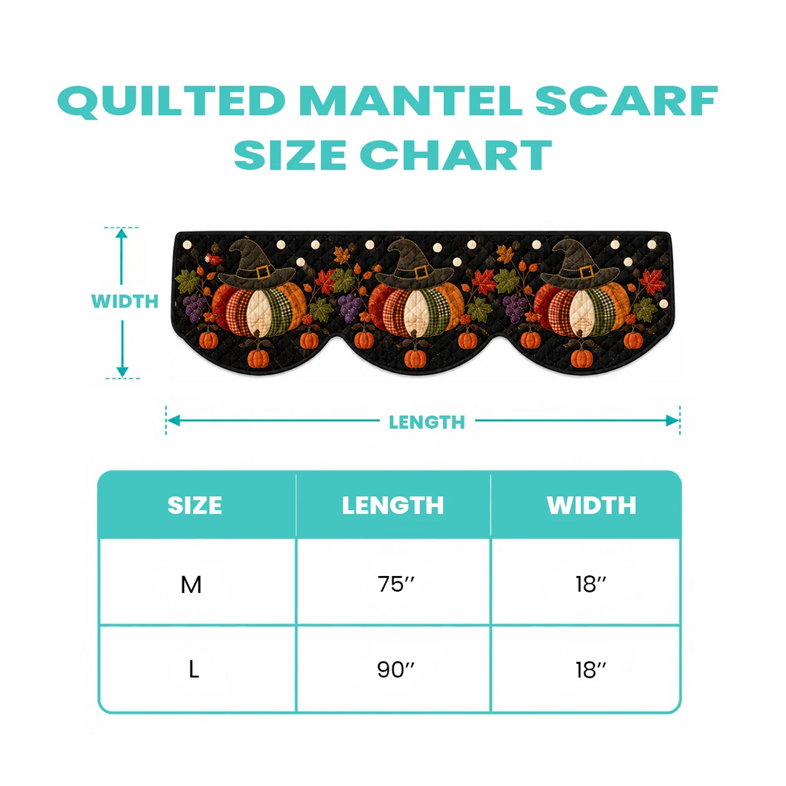 Halloween Charm Quilted Mantel Scarf SN0TD147