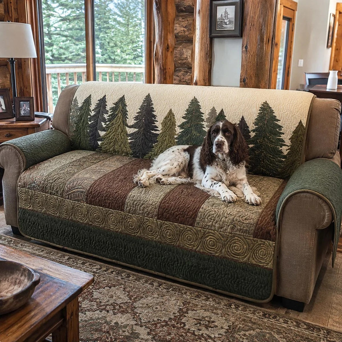 Quiet Forest Quilted Sofa Cover NCU0DV1440