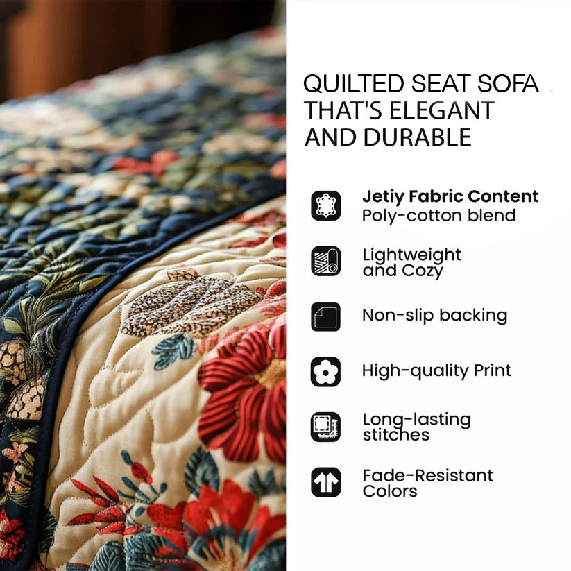 Patchwork Floral Quilted Seat Sofa LD20