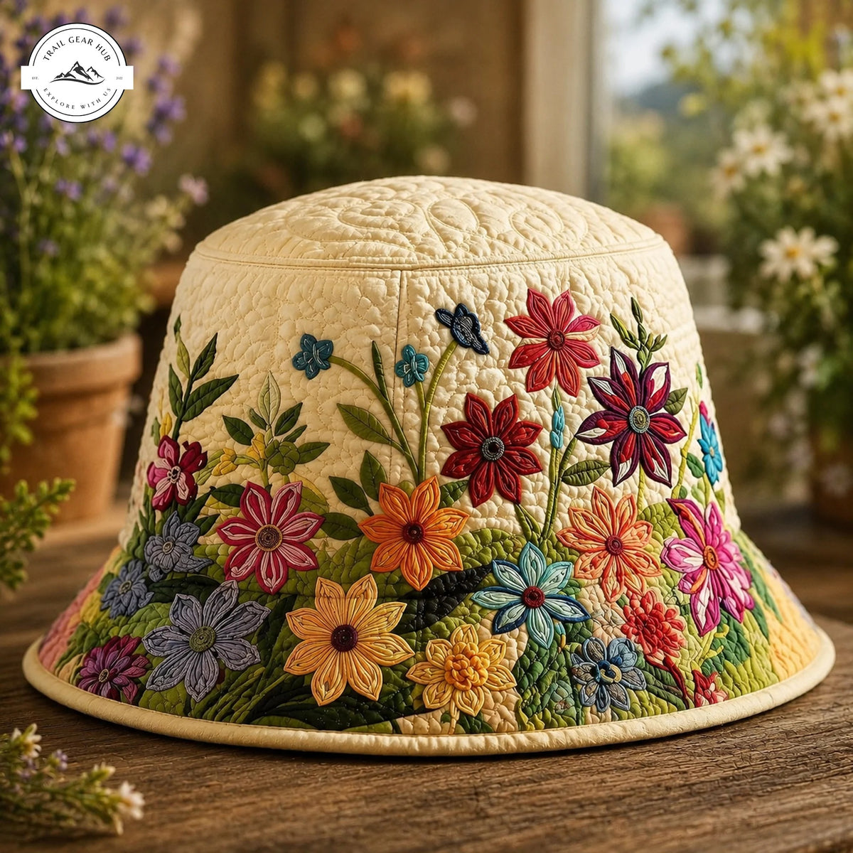 Colorful Wildflower Quilted Fishing Hat TP10