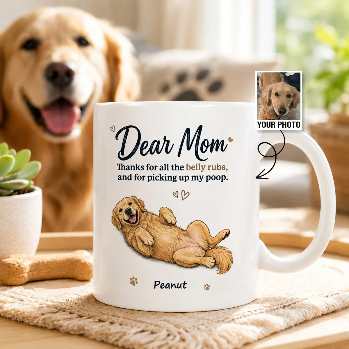 Squirrel Patrol Official Backyard Security Custom Dog Photo - Personalized Mug - Funny Gift For Dog Lover