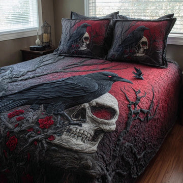 Crimson Raven 3-Piece Quilted Bedding Set NCU0PVL940