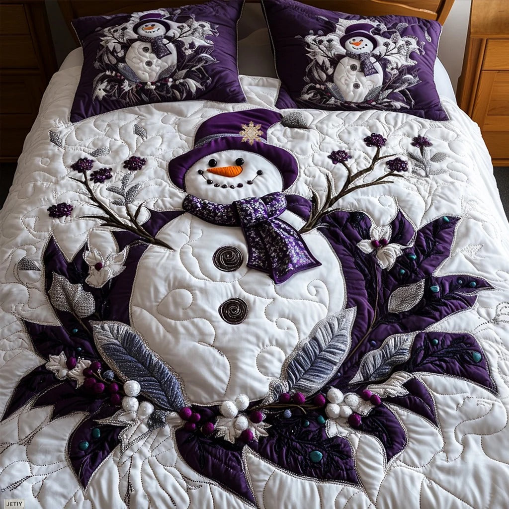 Holly Jolly Cheer 3-Piece Quilted Bedding Set