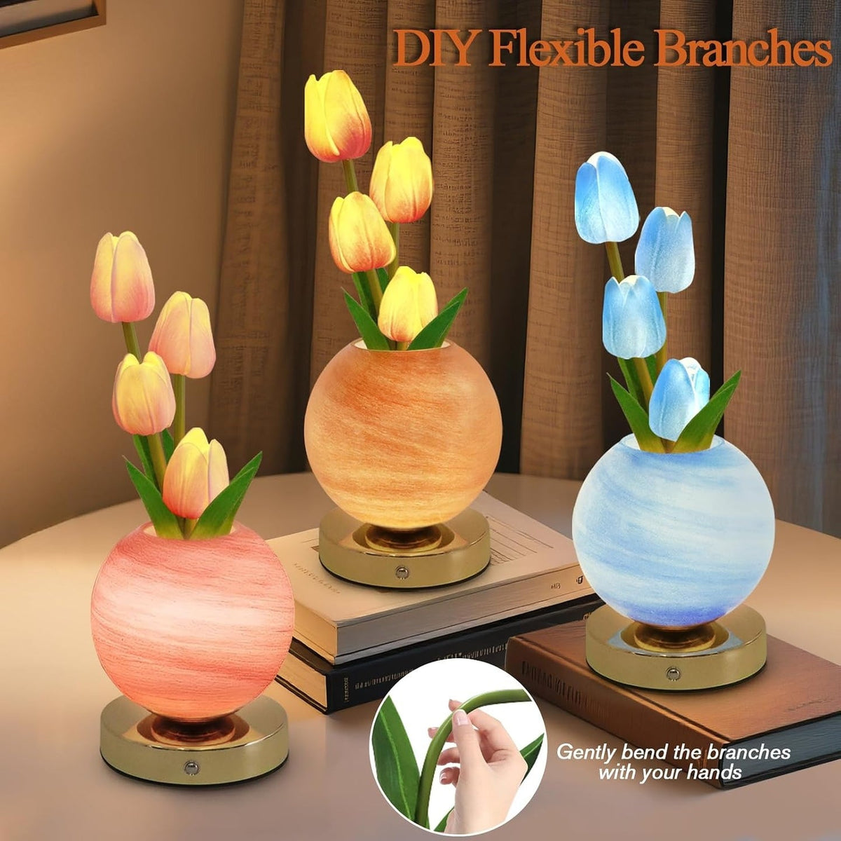 Tulip Table Lamp - LED Flower Bedside Romantic Night Light