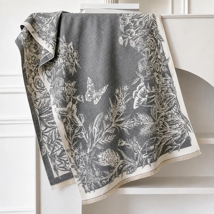 Liora Floral Shawl