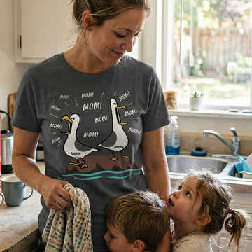 Seagull Mom Mom Mom Custom Name - Personalized Shirt - Funny Mother's Day Gift For Mom