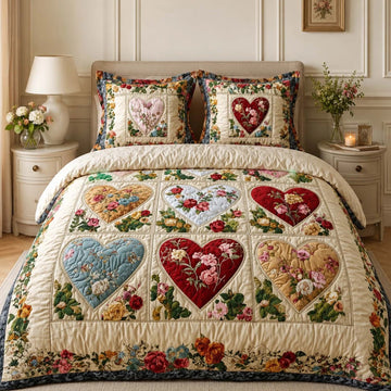 Patchwork Quilted Bedding Set QV103