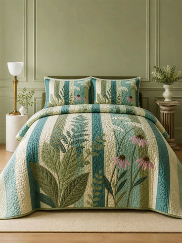 Wildflower Meadow Quilted Bedding Set QV74