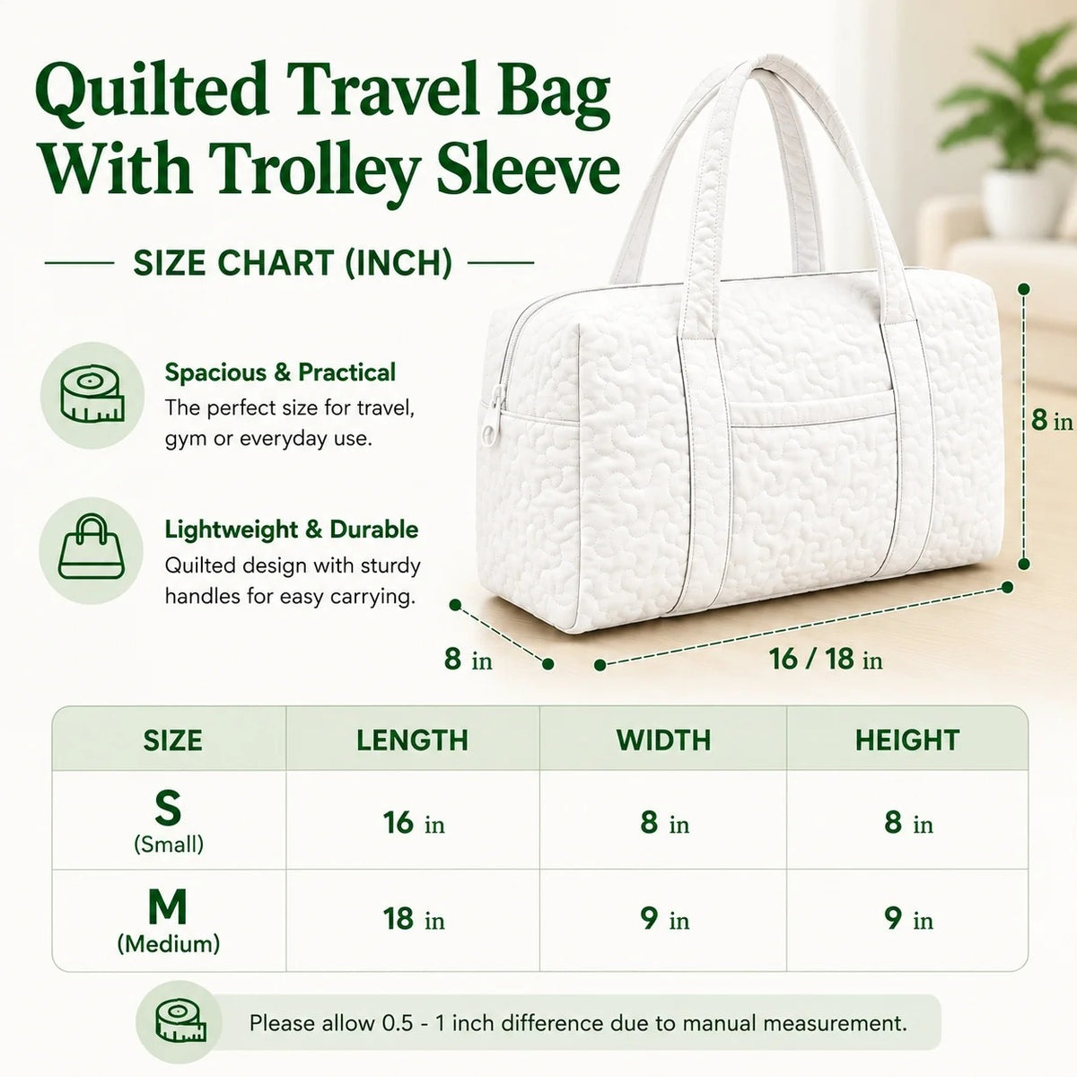 Hippie Van Floral Quilted Travel Bag with Trolley Sleeve LD15