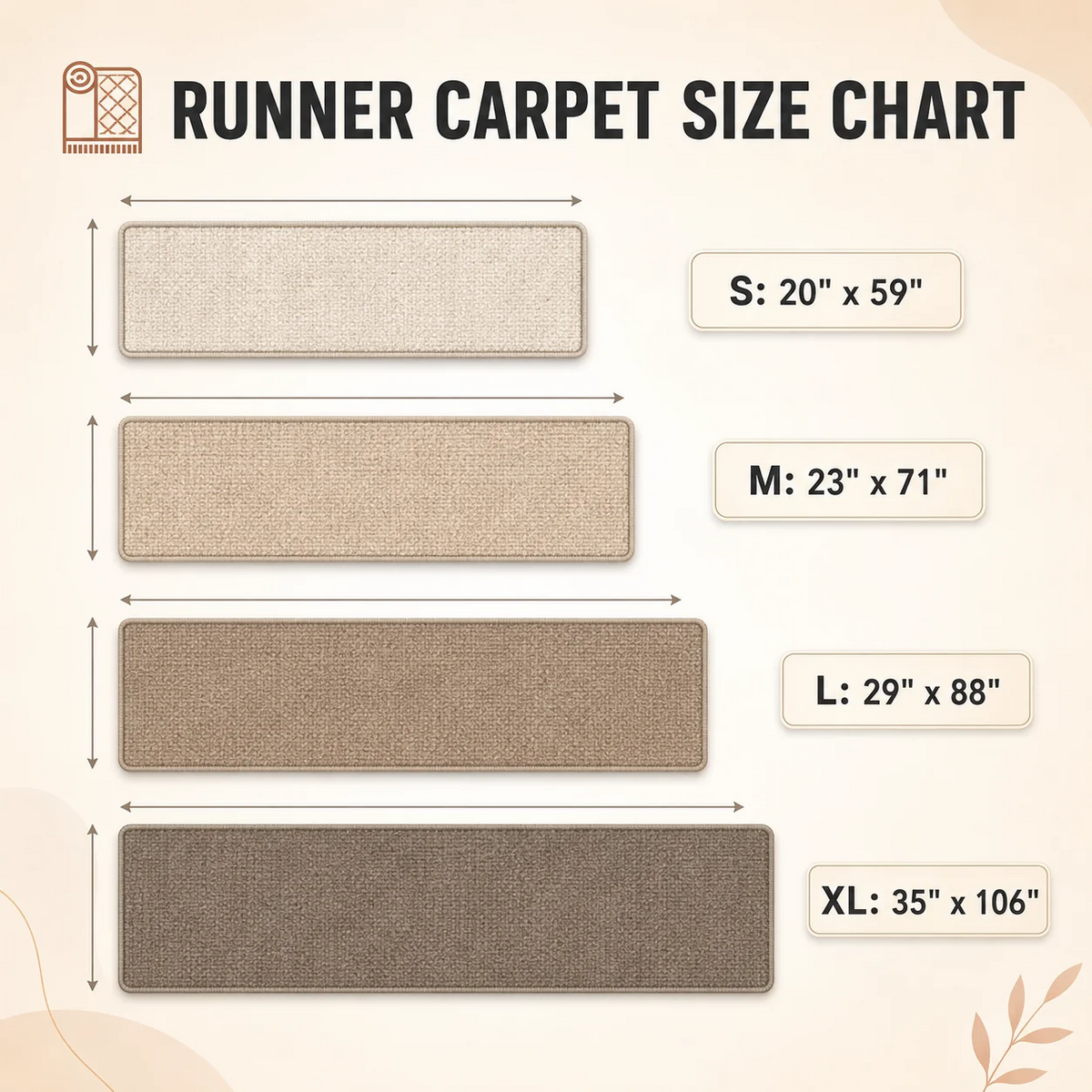 Cream Poinsettia Christmas Runner Carpet LD12