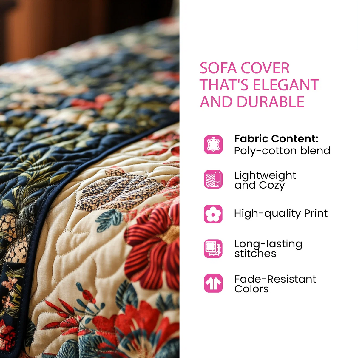 Cozy Hug Quilted Sofa Cover NCU0PT9670