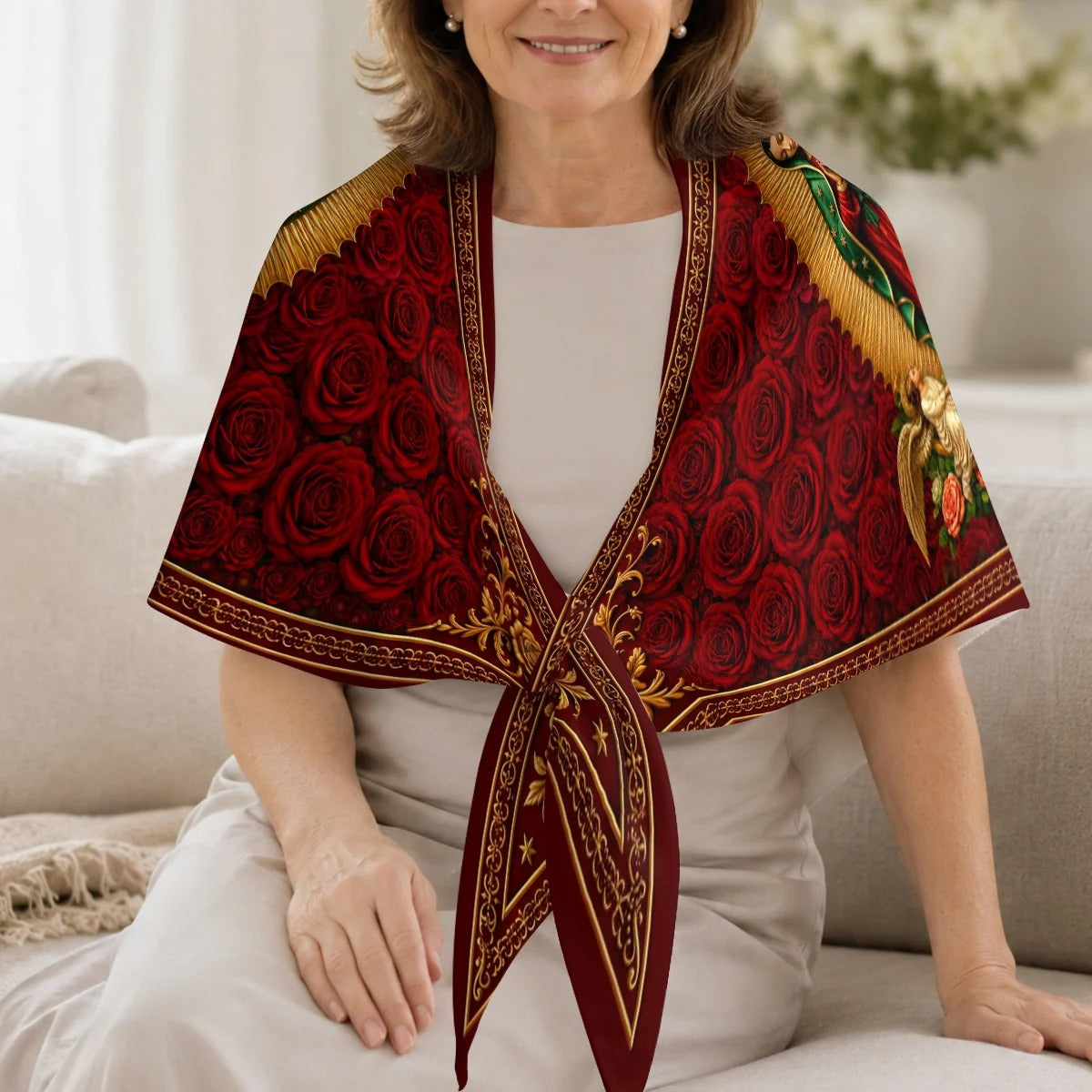 Our Lady Of Guadalupe Rose Devotion - Shawl Wrap
