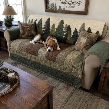 Quiet Forest Quilted Sofa Cover NCU0DV1440