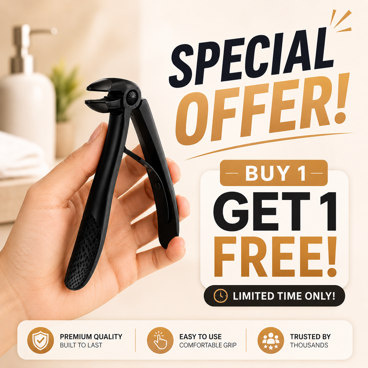 Velmora™ Nail Clipper for Seniors | Easy-Grip Design for Thick Nails