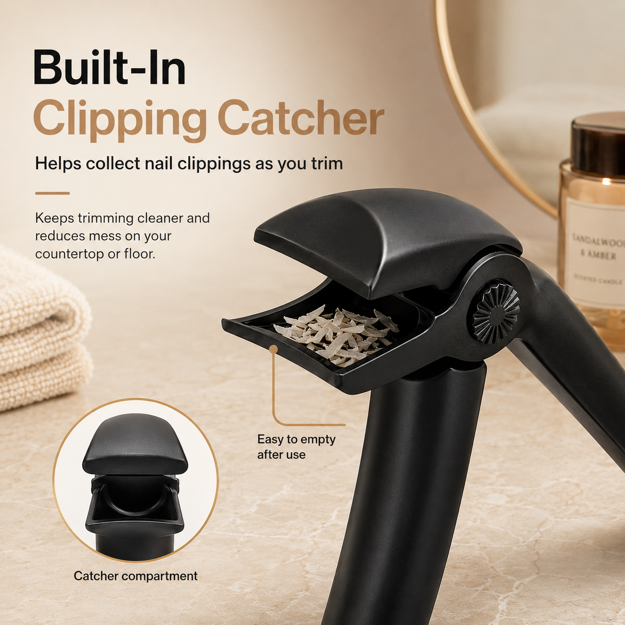 Velmora™ Nail Clipper for Seniors | Easy-Grip Design for Thick Nails