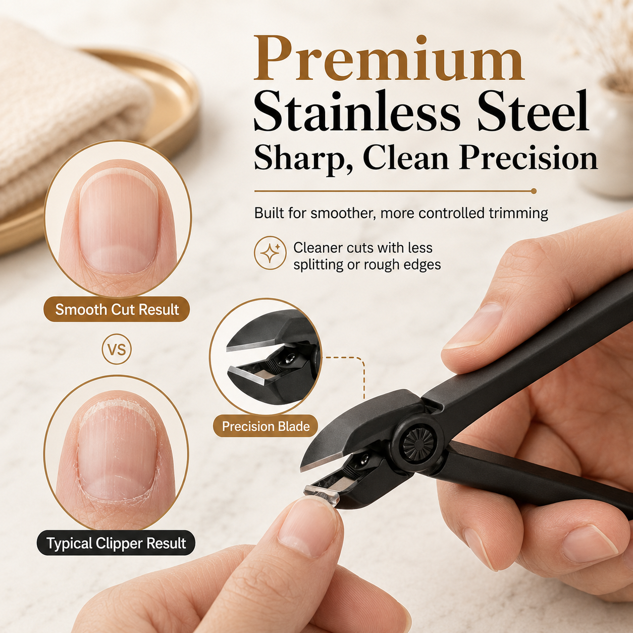 Velmora™ Nail Clipper for Seniors | Easy-Grip Design for Thick Nails