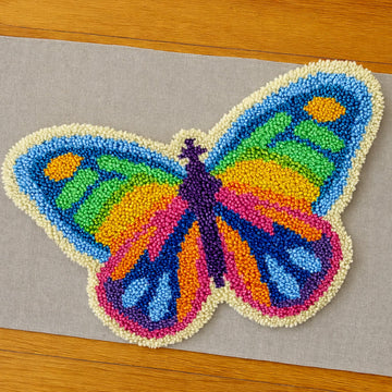 Colorful Butterfly Latch Hook Rug Kit