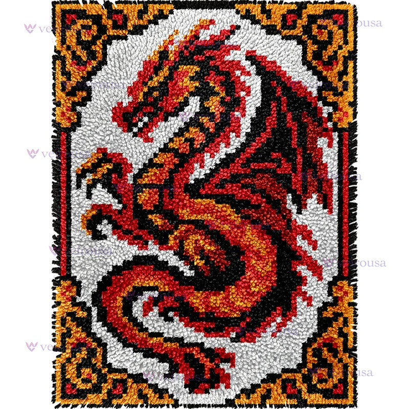 Dragon Latch Hook Rug Kit
