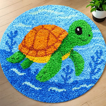 Happy Sea Turtle Latch Hook Rug Kit
