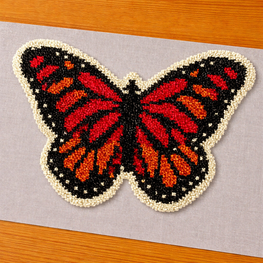 Colorful Butterfly Latch Hook Rug Kit