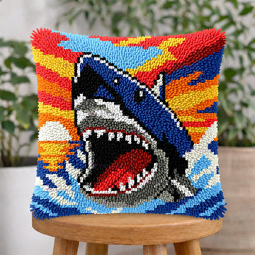 Shark's Leap Latch Hook Pillow Kit