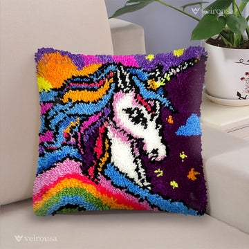 Unicorn Prince Latch Hook Pillow Kit